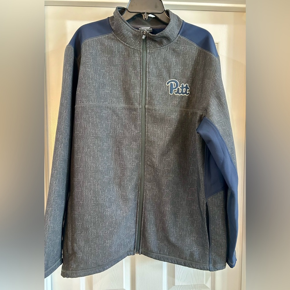 Colosseum Gray and Blue Pittsburg Panthers Fleece Lined Jacket